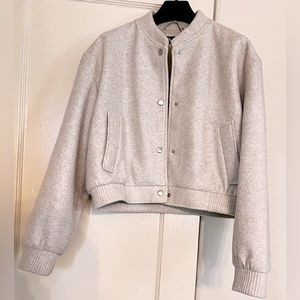 Zara Soft Bomber Ecru Jacket.In excellent condition!